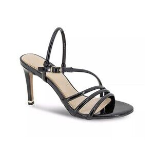 NEW Kenneth Cole Womens Size 9 Black Patent Baxley Strappy High Heel Sandal